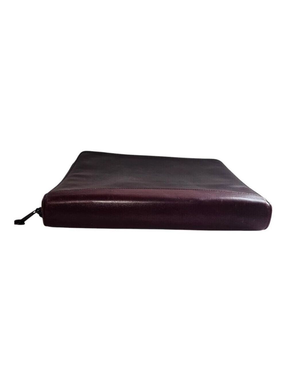 Franklin Quest Leather 7 Ring Binder Burgundy Organizer Dividers Card Holders - Picture 8 of 16